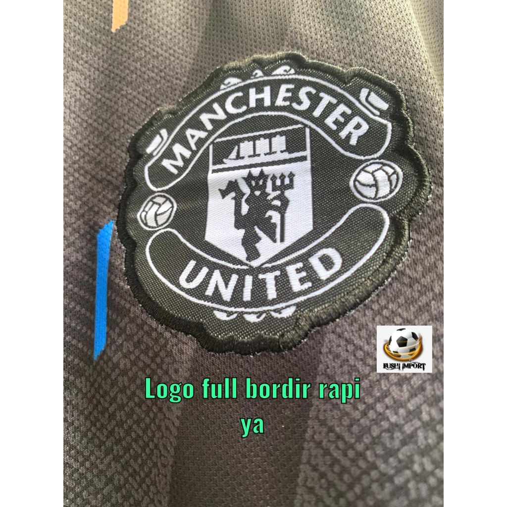 Jersey Baju Bola MU Training Shirt Black NEW 2022 2023 Grade Ori