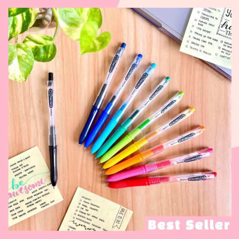 

Zebra Kokoro Gel Pen 0.5mm Pulpen 1 pack isi 12 pcs