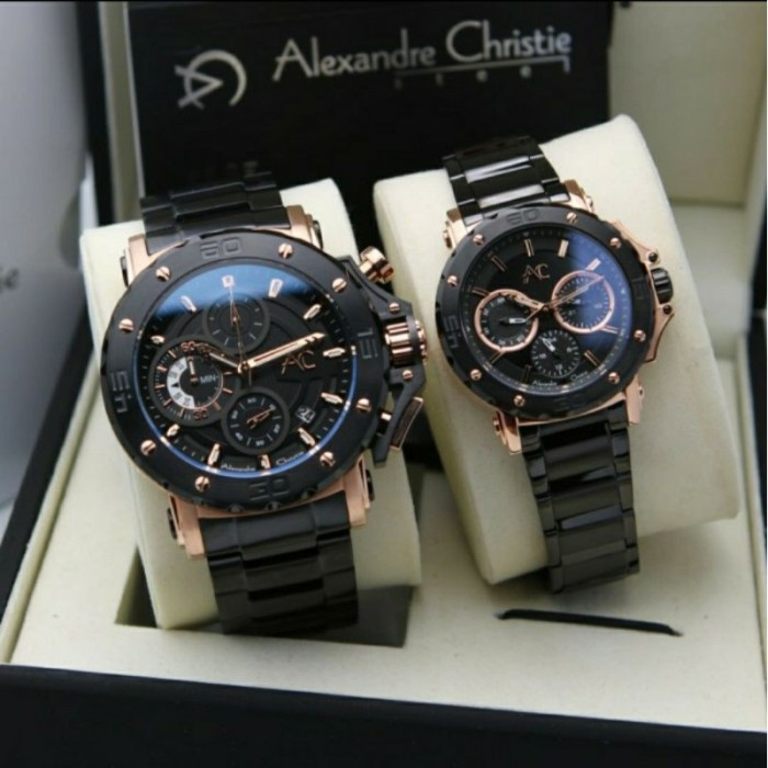Jam Tangan Alexander Christie 9205 AC 9205 Couple Stainless Baterai