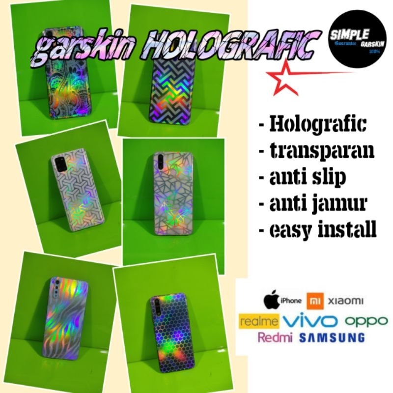 garskin hp + garskin camera Holografic Ready all type