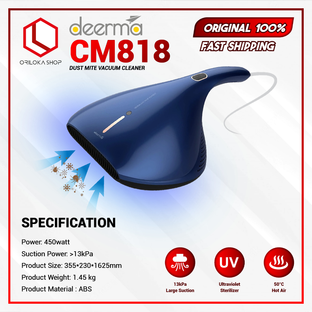 Deerma CM818 UV Anti Dust Mite Vacuum Cleaner - Vacuum Tungau