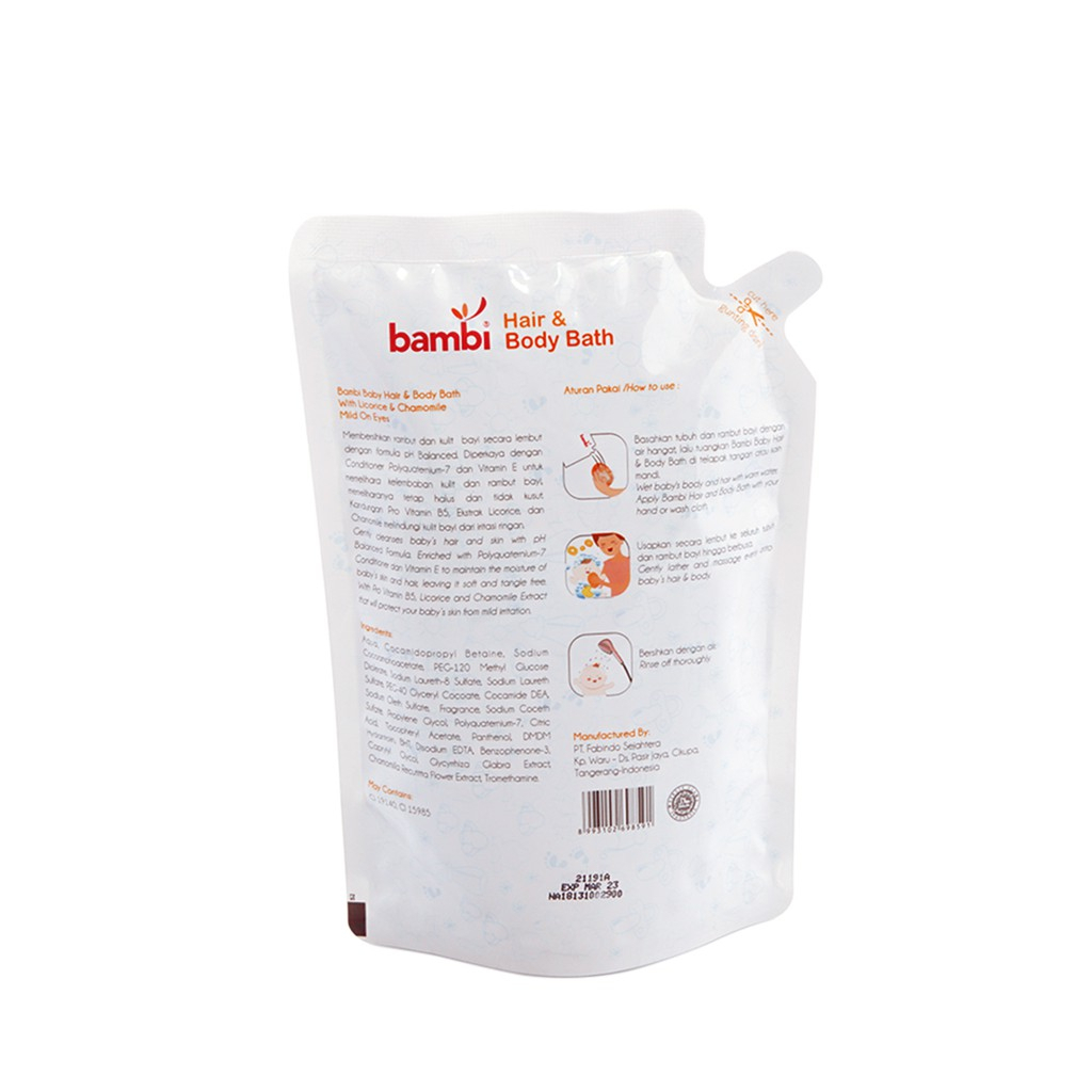 Bambi - Baby Hair &amp; Body Bath - Sabun Mandi Bayi