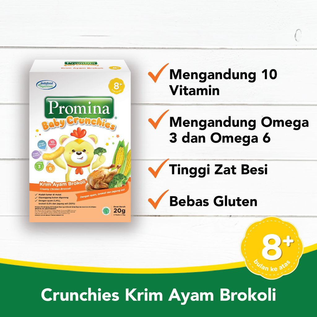 Promina Baby Crunchies 20 Gram / Cemilan Balita Sehat Rasa