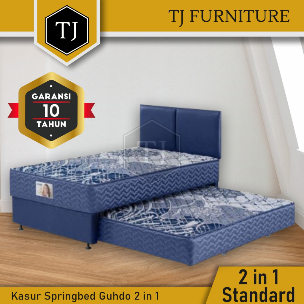 Guhdo Springbed Standard 2 in 1 / Kasur Spring Bed 2in1 Sorong Full Set Sandaran HB Atlantic Origina