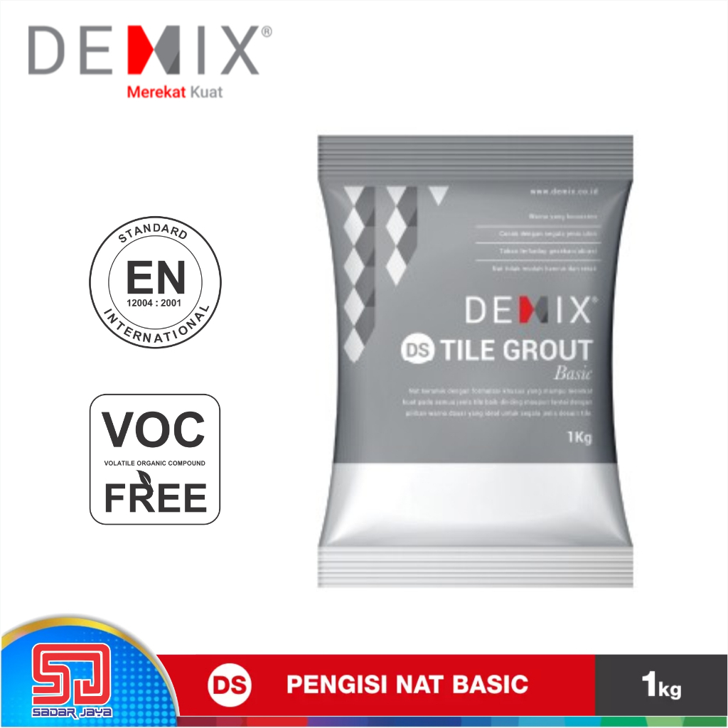 Semen Pengisi Nat Keramik &amp; Granit DEMIX DS Mortar Instan Tile Grout Basic