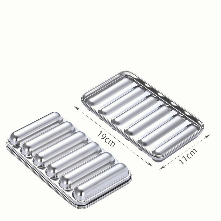 Cetakan Sosis Mold Bahan Stainless Steel 6 Lubang Cetakan Sostel / Sausage Mold Telur / Cetakan Hot Dog Cetakan Hotdog