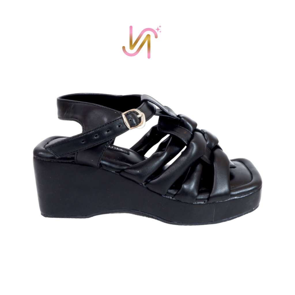 Nadilastuff Sakura Platform Wedges Premium Wanita Ringan Hak 6 cm