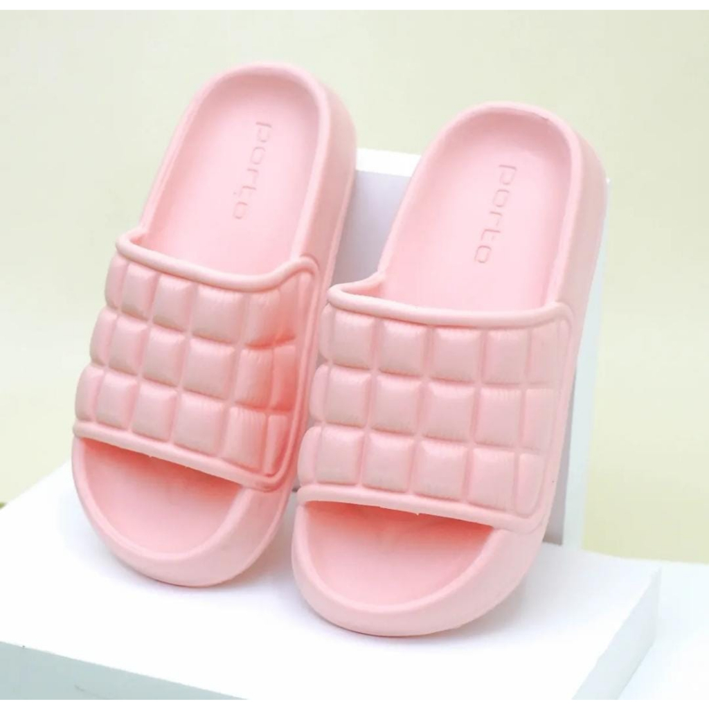 Sandal Slop Rumah Kamar Mandi S36 Sendal Selop Polos Karet Empuk Import Busa EVA Tebal Korean Style