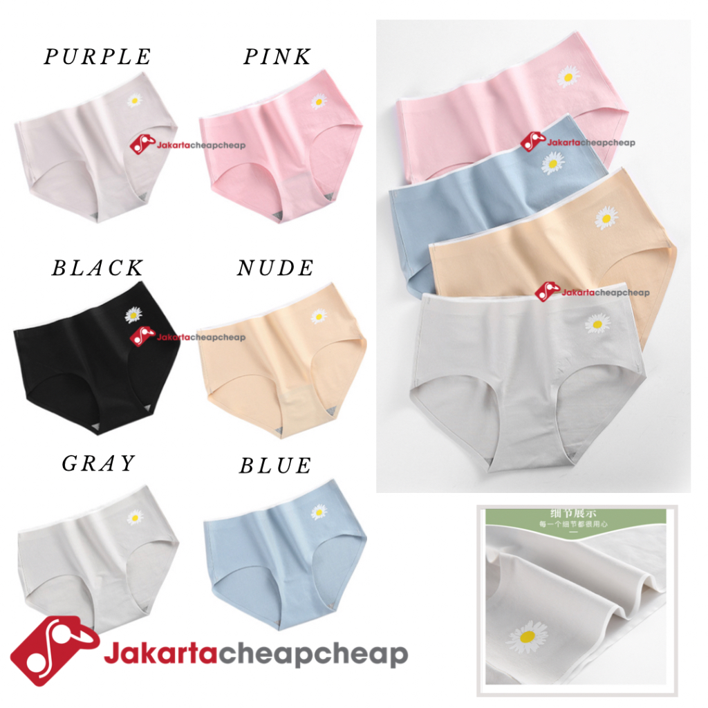 JC084 Celana Dalam Wanita Seamless Cewek Anti Nyeplak Motif Bunga