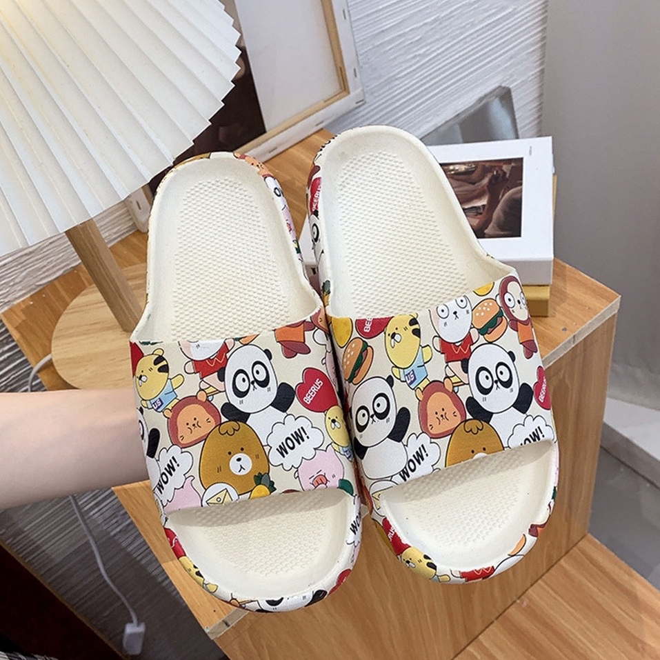 BOSJKT1555 Sandal Slop Motif Lucu &amp; Imut / Sandal Fashion Wanita