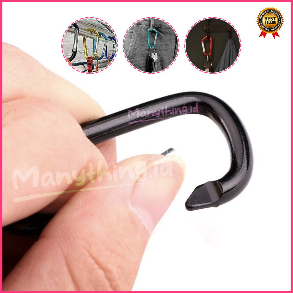 (MANYTHING) CARABINER GANTUNGAN KUNCI ALUMINIUM ALLOY / GANTUNGAN KUNCI SERBAGUNA / KARABINER KEY CHAIN MULTIFUNGSI