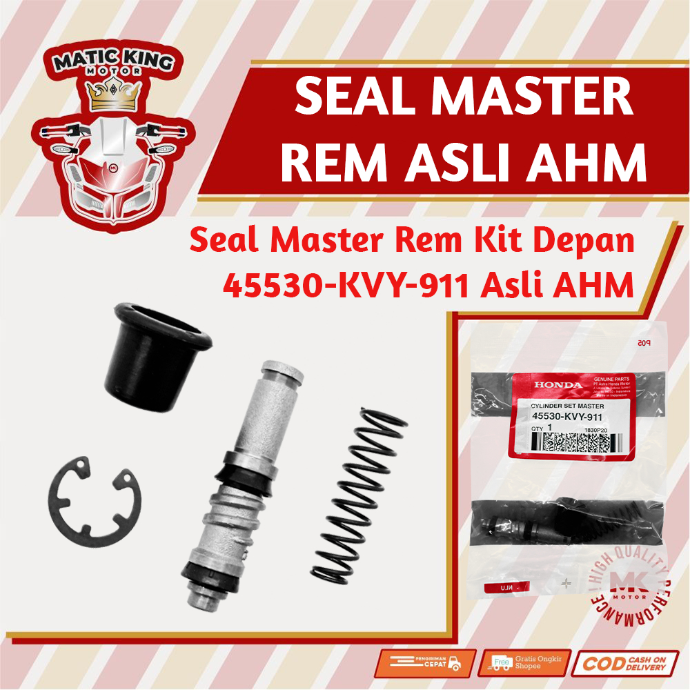 Seal Master rem kit depan Beat Vario Scoopy Revo Absolute Blade Spacy Karbu Fi ESP POP Street 110/125/150 Asli AHM 45530-KVY-911