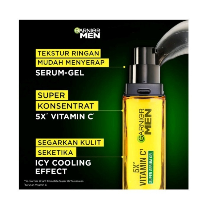 GARNIER MEN FACE SERUM GEL TURBO BRIGHT 5X VITAMIN C SUPER SERUM 30ML