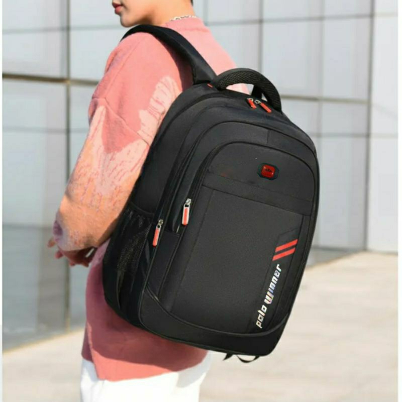 Tas Ransel Sekolah Pria Sma Smp Ransel Laptop Tas Punggung Tas Gendong Backpack Polo Winner 1274