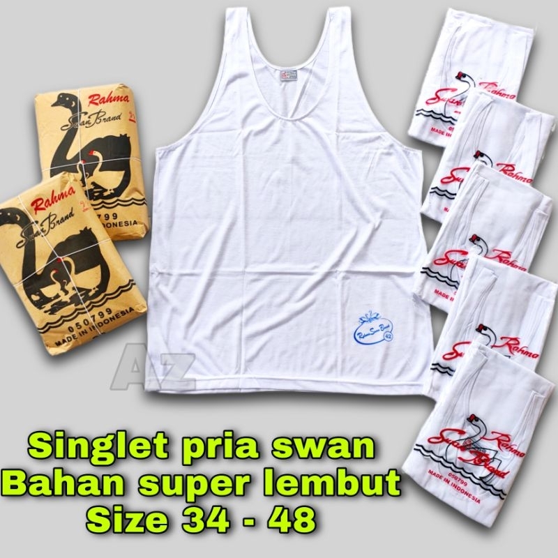 Kaos dalam Singlet pria Swan / tank top pria swan brand bahan Halus Adem