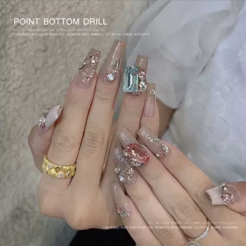 Berlian Imitasi berbagai bentuk untuk accesories nail arts/Dekorasi Nail Arts