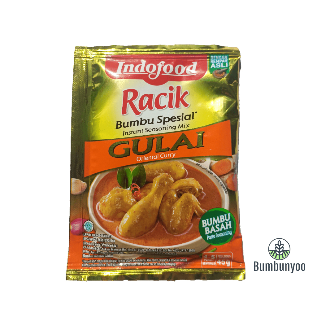 

Indofood Bumbu Instan Gulai (Oriental Curry) | 45 Gram | Bumbu Masak Instan