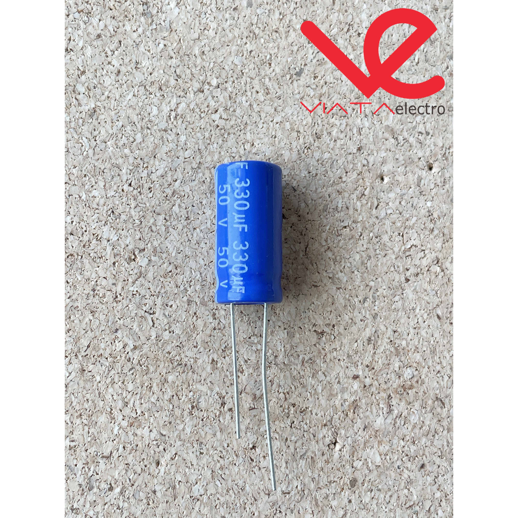 KAPASITOR ELCO 330UF 50V (1 BUAH) KAPASITOR CAPACITOR ELKO KAPASITOR 330 UF 50 V