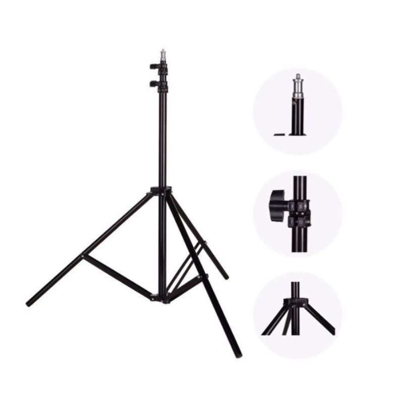 TRIPOD 2.1 M FREE TOMSISS + MINI BALL +HOLDER U TRIPOD STAND 2.1 METER STAND HOLDER PHONE KUALITAS BAGUS TERJAMIN