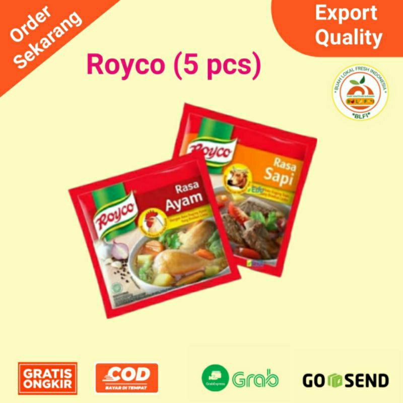 

ROYCO PENYEDAP MAKANAN ( 5pcs ) 8gr