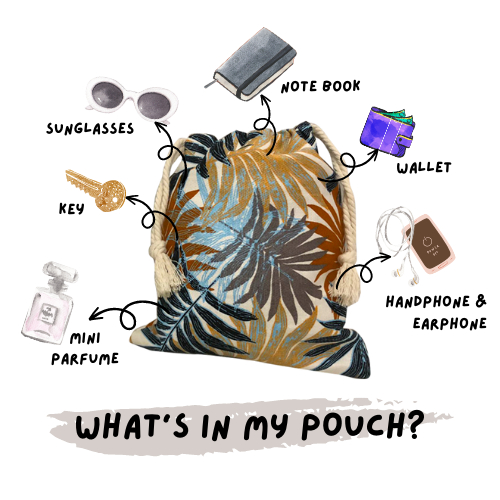 Pouch Serut Serbaguna Bahan Kanvas