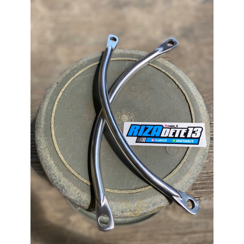 BREKET PANGKON KNALPOT TIPE C SILVER PANJANG 25CM