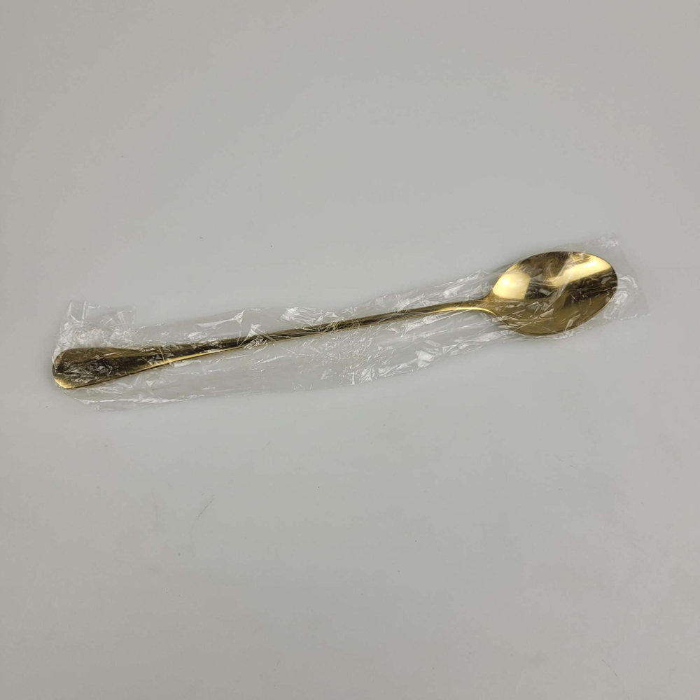 Sendok Teh Gagang Panjang Long Handled Tea Spoon 20 cm - F80 - Golden