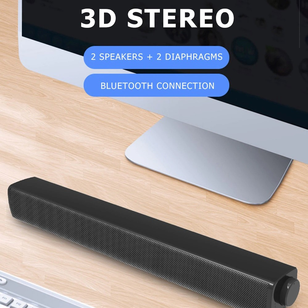 Soundbar Active Speaker Bluetooth Home Theater 3D Stereo - S11A - Black