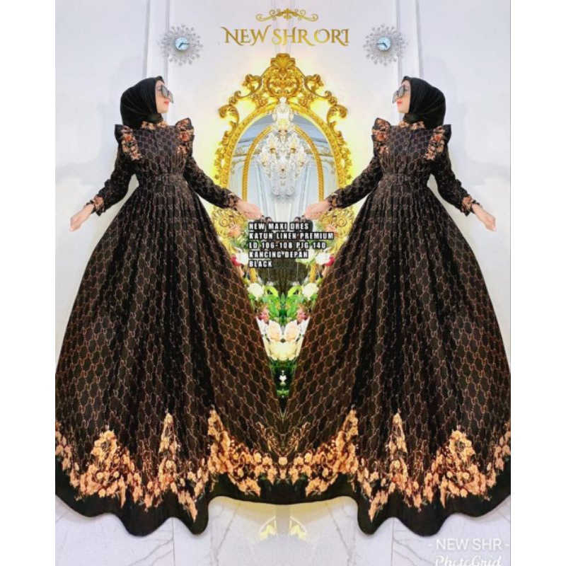 NEW MAXI DRESS KATUN LINEN PREMIUM ORIGINAL SHR