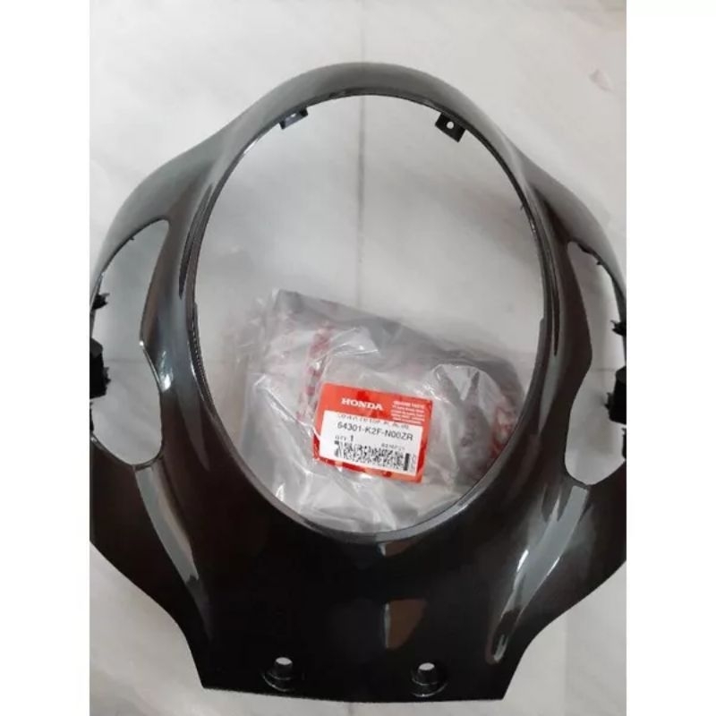 cover front top cover tameng lampu scoopy esp hitam abu abu 64301K2FN00ZR. original ahm