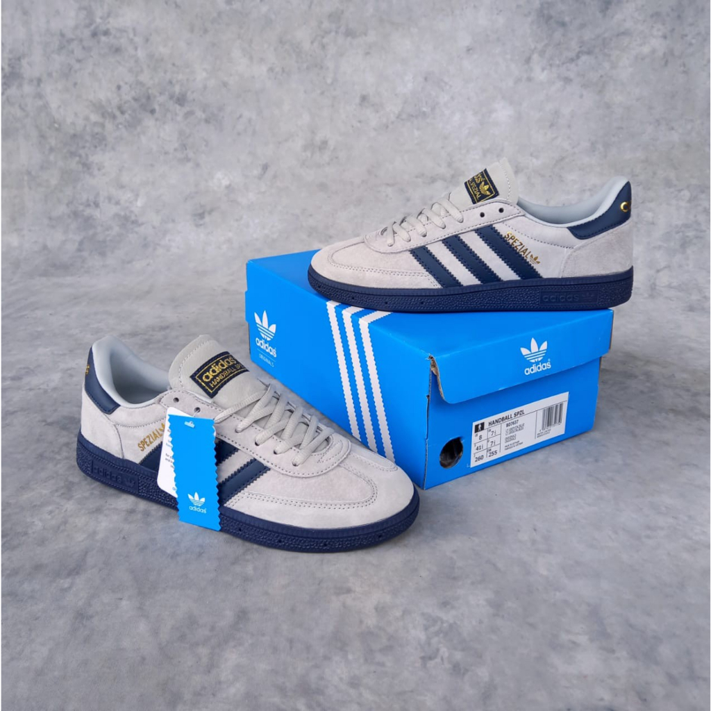 ADIDAS SPEZIAL HANDBALL GREY NAVY GUM BNIB ORIGINAL VIETNAM GRATIS KAOS KAKI SEPATU ADIDAS