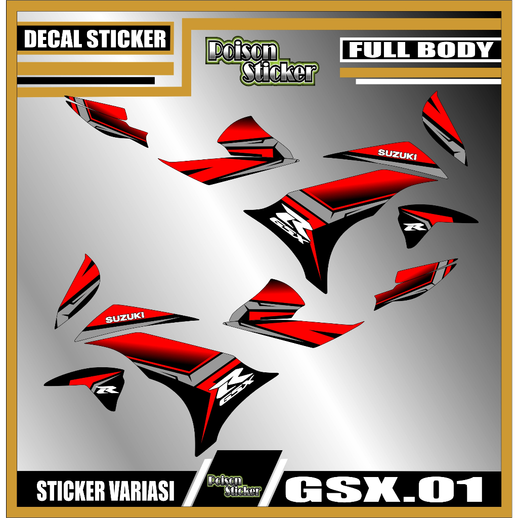 STRIPING STICKER GSX R STIKER GSX R NEW STICKER LIS LIST GSX R CODE 01