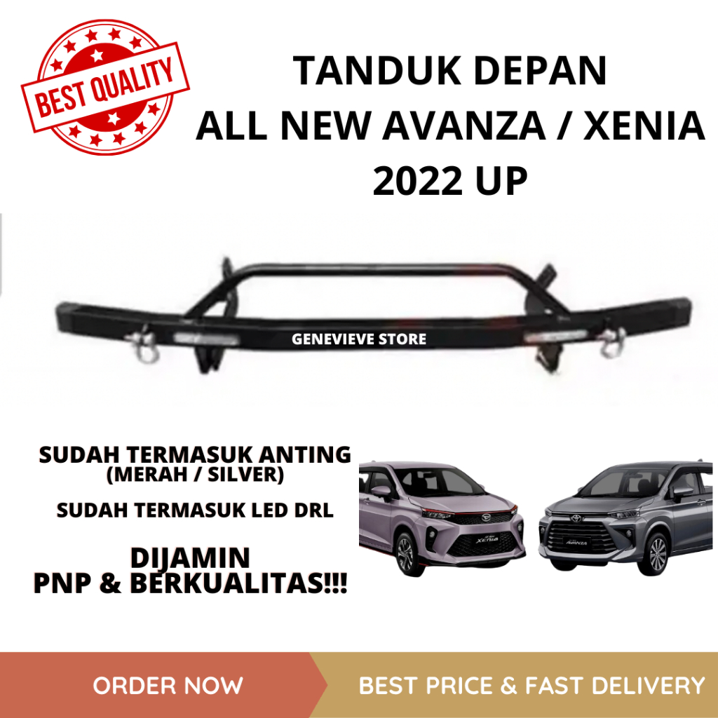TANDUK DEPAN MINI ALL NEW XENIA AVANZA VELOZ 2022 2023 - BESI PELINDUNG BUMPER DEPAN XENIA AVANZA VE