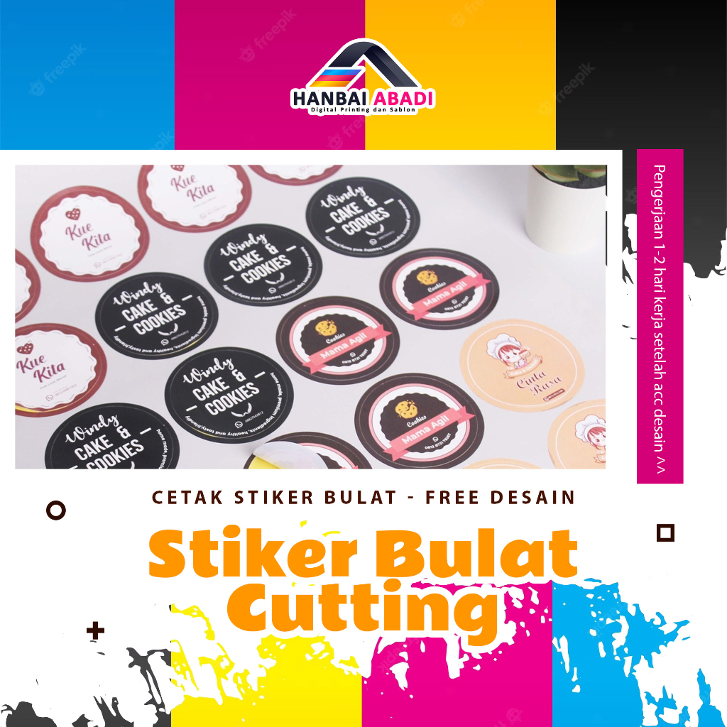 

[HANBAI ABADI] Stiker Bulat / Stiker Logo /Stiker Olshop /Stiker Makanan /Stiker Murah Surabaya