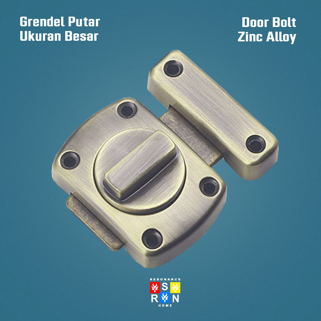 Grendel Pintu Kotak Bolak Balik Besar / Grendel Pintu Putar HiTAM Reso