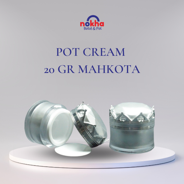 Pot Cream 20 Gr Mahkota Pot Acrilic Pot Cream Acrilic Pot Kosmetik Pot Krim Wajah Pot 20 Gr