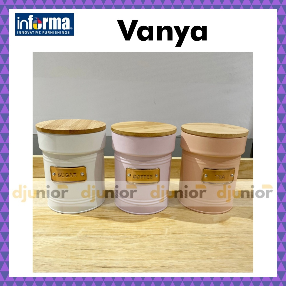 INFORMA -  TOPLES SHABBY / CANISTER TEMPAT TEH GULA KOPI GARAM / WADAH BUMBU