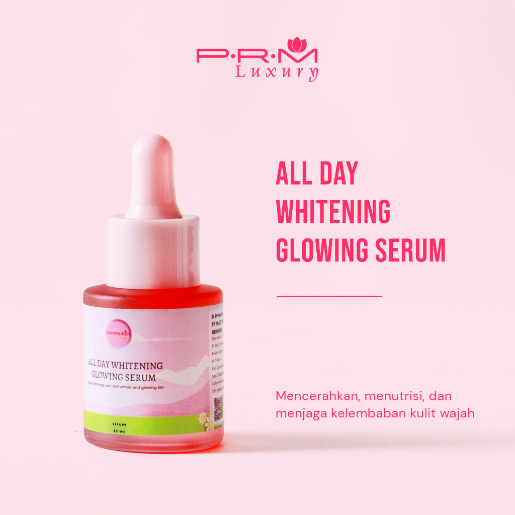 SERUM ALL DAY WHITENING GLOW PRM LUXURY 20ML BPOM