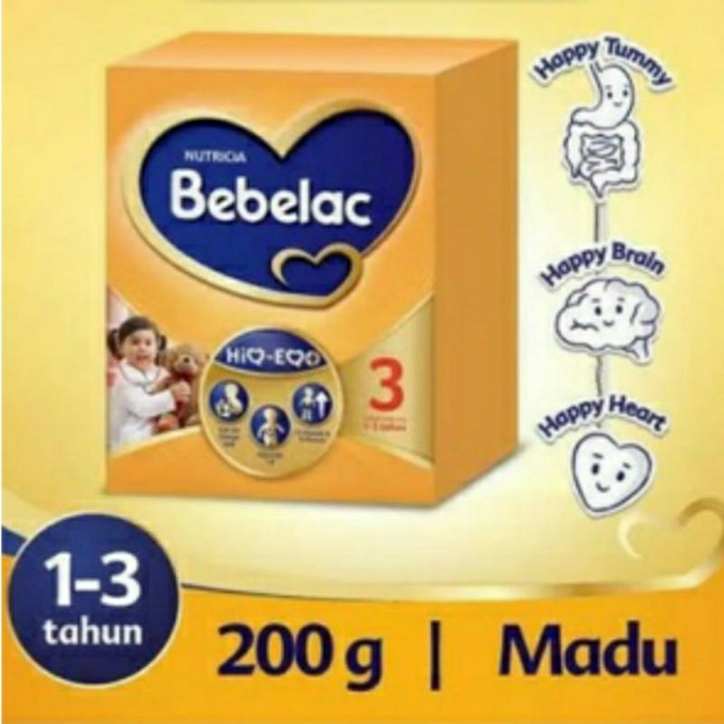 Bebelac 3 Madu 200gr Susu pertubuhan anak usia 1-3 Tahun