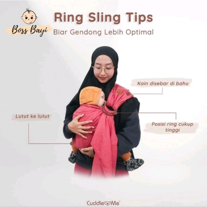 CUDDLE ME - RINGSLING BABY / Gendongan Bayi bahan Bamboo