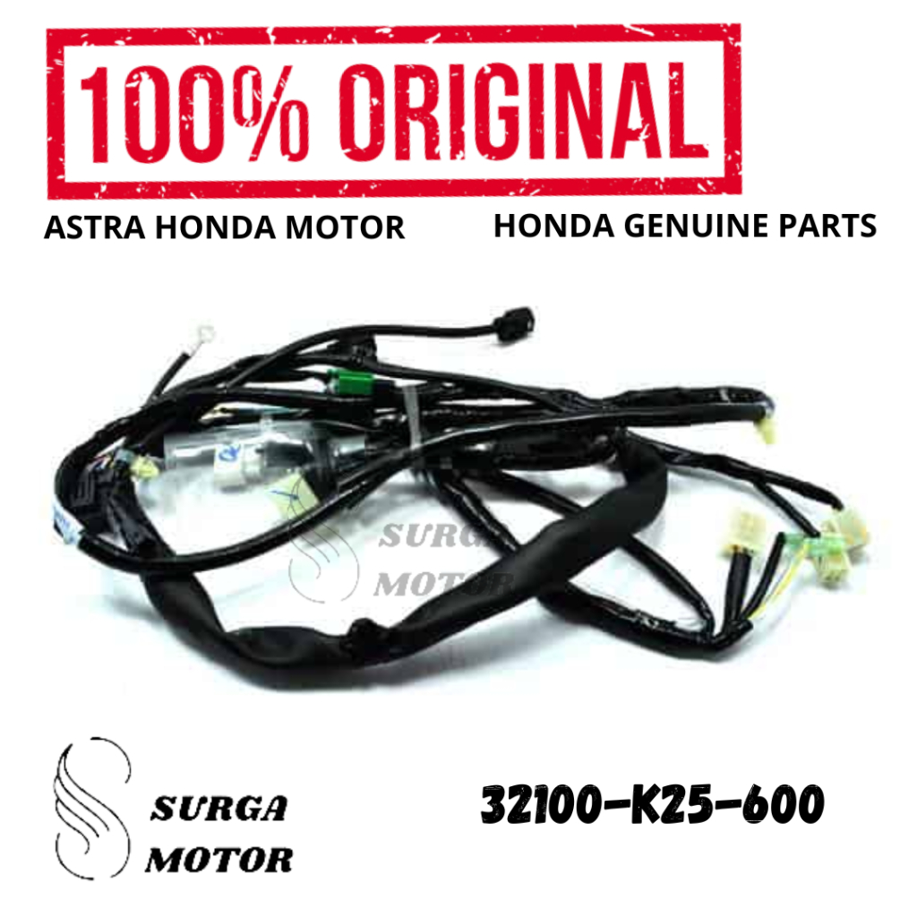 Harness Wire Kabel Body BeAT Sporty eSP K25G FI Non ISS Original Honda AHM 32100-K25-600 Cable Bodi 