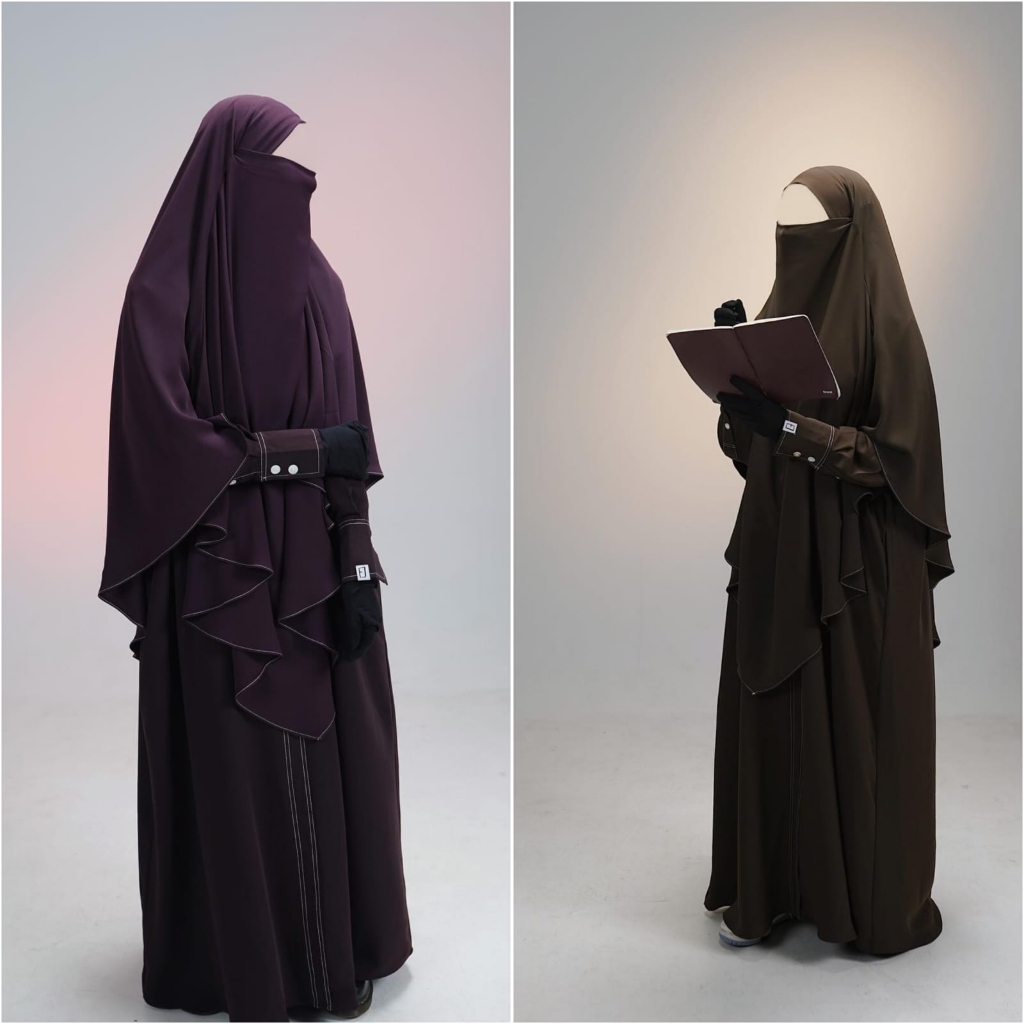 ABAYA ELMADINA KEMEJABAYA RAISIN GREEN ARMY S M [READY SOON]