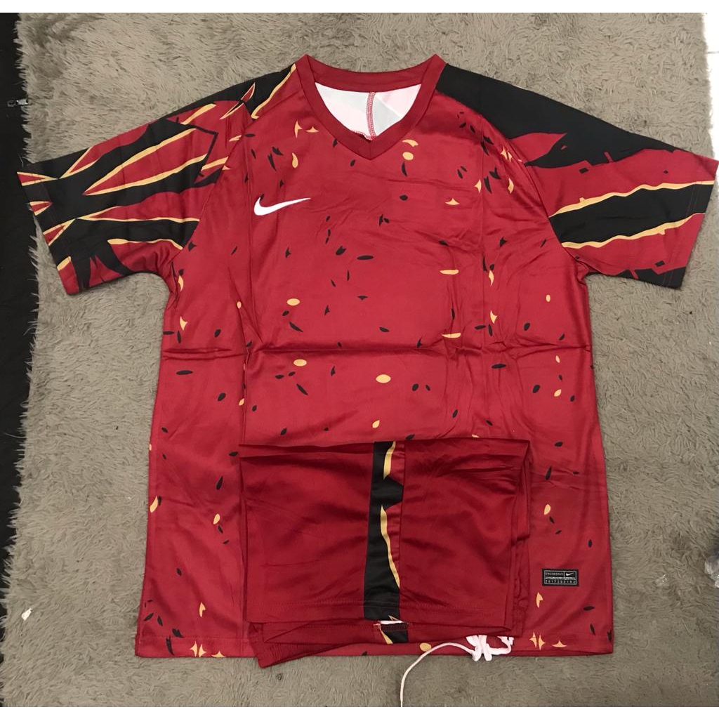 SETELAN BAJU FUTSAL SEPAK BOLA MERAH GARDE ORI IMPORT