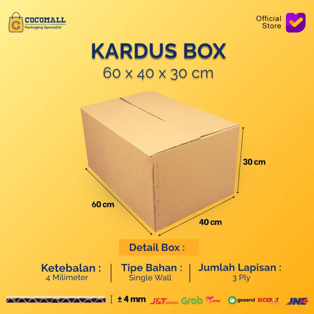 

Kardus Karton Box Besar 60x40x30 CM Dus Pindahan Jumbo Kokoh Tebal Polos