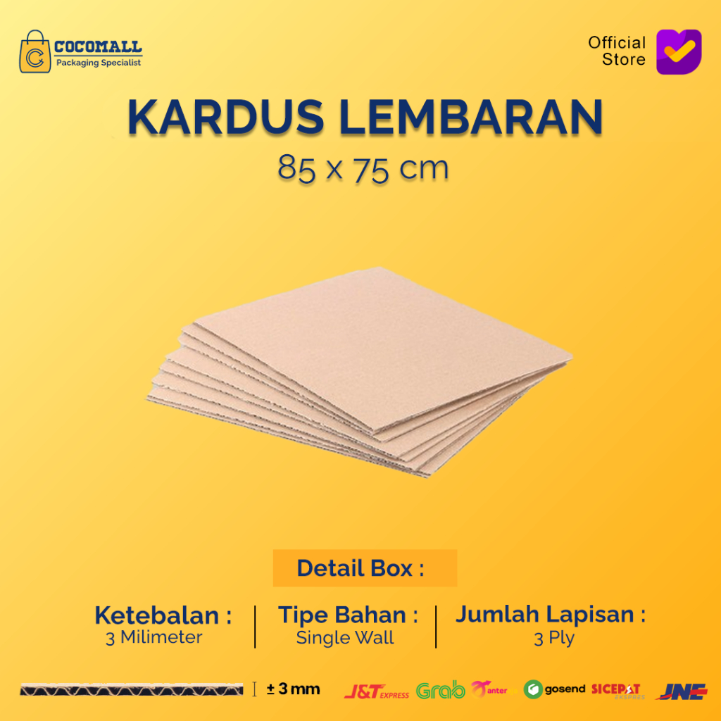 

Kardus Karton Lembaran 85x75 CM Lembaran Sheet Packing