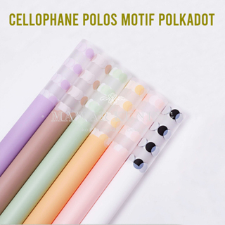 

[ 5 Lembar ] Cellophane Polos Motif Polkadot / Cellophane Wrapping Buket Bunga - DVWF