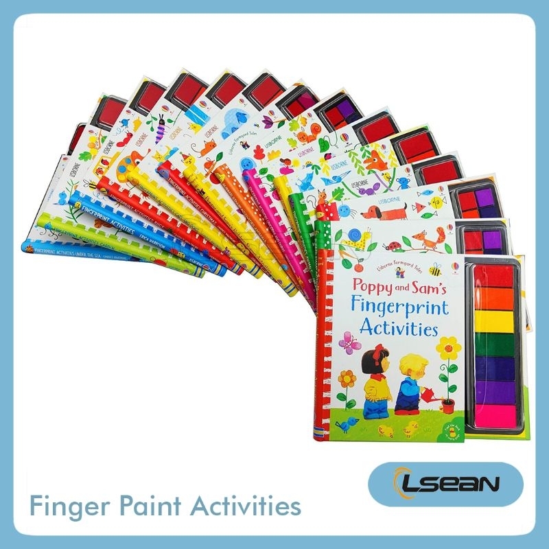 USBORNE FINGER PAINT RUBBER STAMP KIDS ACTIVITY BOOK Mainan Edukasi