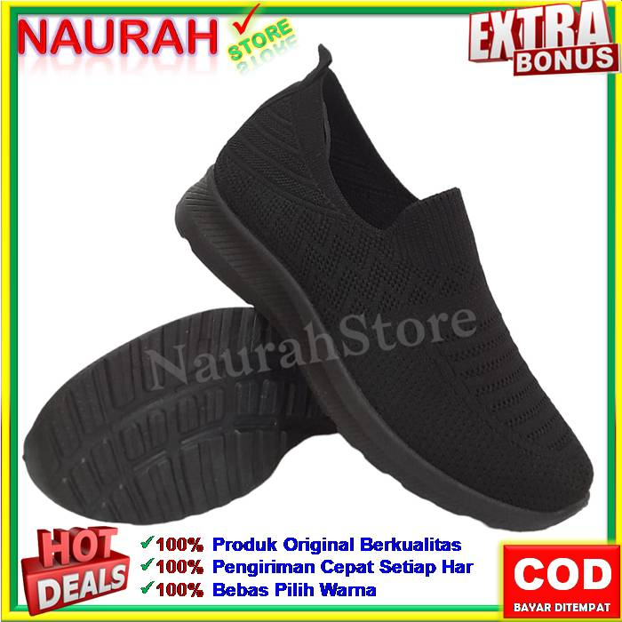 Sepatu Slip On The Wisdom Sneakers Nyaman Ringan 100% Original Empuk Elastis Anti Slip Awet Sol