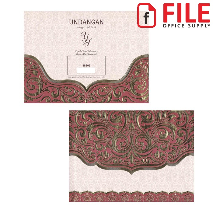Blanko Undangan Pernikahan Kosong / Wedding Invitation ERBA 88206