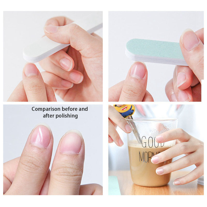 【COD】1Pcs Strip Pemoles Alat Manikur Kuku Nail File Pengikir Kuku Mini Spons-CH